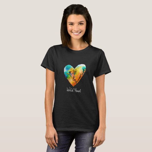 Graffiti hart waterverf kunst t-shirt (Voorkant volledig)