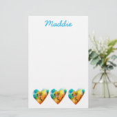 Graffiti hart waterverf straatkunst briefpapier (Staand voorkant)