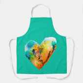 Graffiti hart waterverf straatkunst schort (Voorkant)