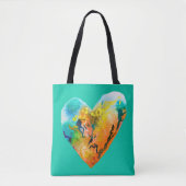 Graffiti hart waterverf straatkunst tote bag (Voorkant)