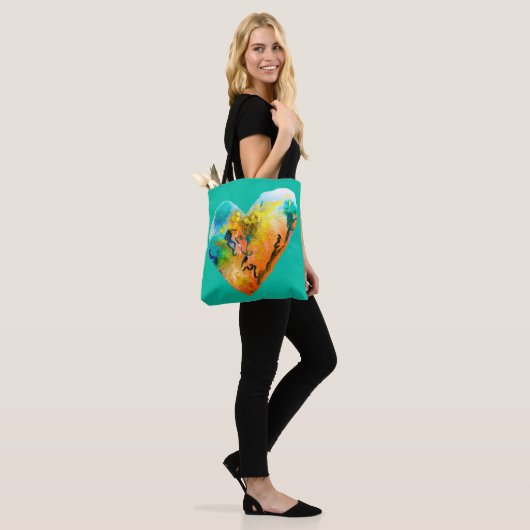 Graffiti hart waterverf straatkunst tote bag (Op model)