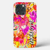Graffiti harten explosie: levendige hand-getrokken Case-Mate iPhone case (Achterkant)
