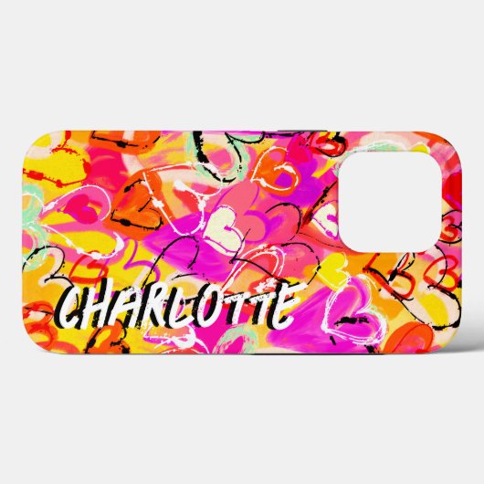 Graffiti harten explosie: levendige hand-getrokken Case-Mate iPhone case (Achterkant (horizontaal))