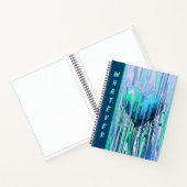 Graffiti hartverf Pour Blue & Green Wat dan ook Notitieboek (Binnen)