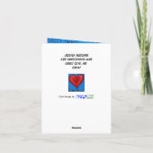 Graffiti Heart, blauwe muur, Valentijn, beste lief Kaart (Achterkant)