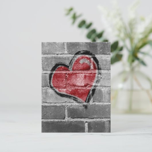 Graffiti Heart Briefkaart (Staand voorkant)