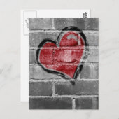 Graffiti Heart Briefkaart (Voorkant / Achterkant)