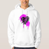 Graffiti Heart Hoodie, Punk sweatshirt (Voorkant)