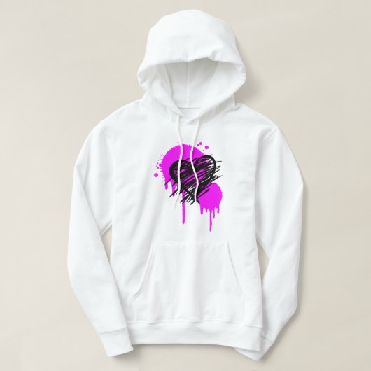 Graffiti Heart Hoodie, Punk sweatshirt (Design voorkant)