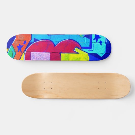 Graffiti Heart Persoonlijk Skateboard (Horizontaal)
