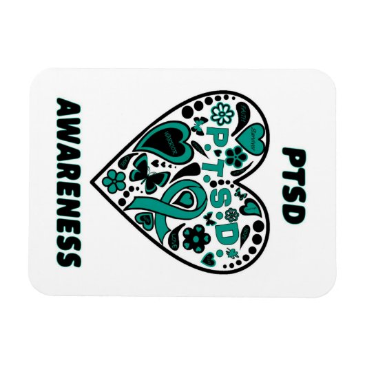 Graffiti Heart....PTSD Magneet (Horizontaal)