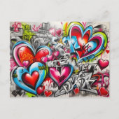 Graffiti Hearts # 3 Briefkaart (Voorkant)