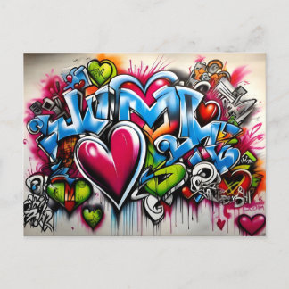 Graffiti Hearts # 4 Briefkaart