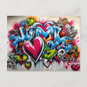 Graffiti Hearts # 4 Briefkaart (Voorkant)
