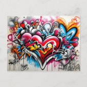 Graffiti Hearts # 5 Briefkaart (Voorkant)