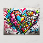Graffiti Hearts # 6 Briefkaart (Voorkant)