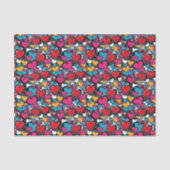 Graffiti Hearts Cool Street Art Modern Patterned Tissuepapier (Voorkant)