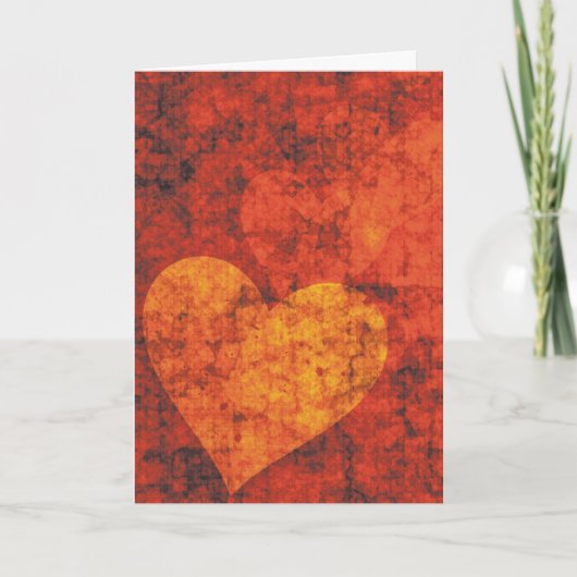 Graffiti Hearts Folded Greeting Card Kaart (Voorkant)