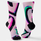 Graffiti Hearts Sokken (Gebogen)