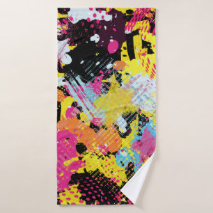 Graffiti helder psychedelisch naadloos patroon ill badhanddoek