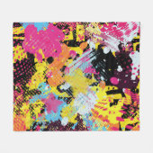 Graffiti helder psychedelisch naadloos patroon ill fleece deken (Voorkant (Horizontaal))
