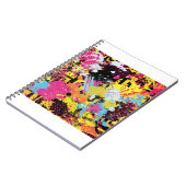 Graffiti helder psychedelisch naadloos patroon ill notitieboek (Linkerzijde)