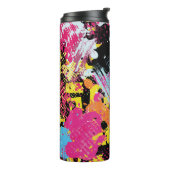 Graffiti helder psychedelisch naadloos patroon ill thermosbeker (Gedraaid links)