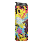 Graffiti helder psychedelisch naadloos patroon ill thermosbeker (Geroteerd rechts)