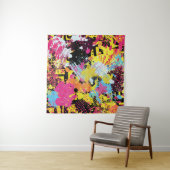 Graffiti helder psychedelisch naadloos patroon ill wandkleed (In situ)