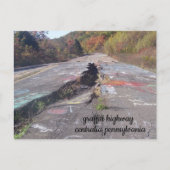 graffiti highway centralia pennsylvania post card briefkaart (Voorkant)