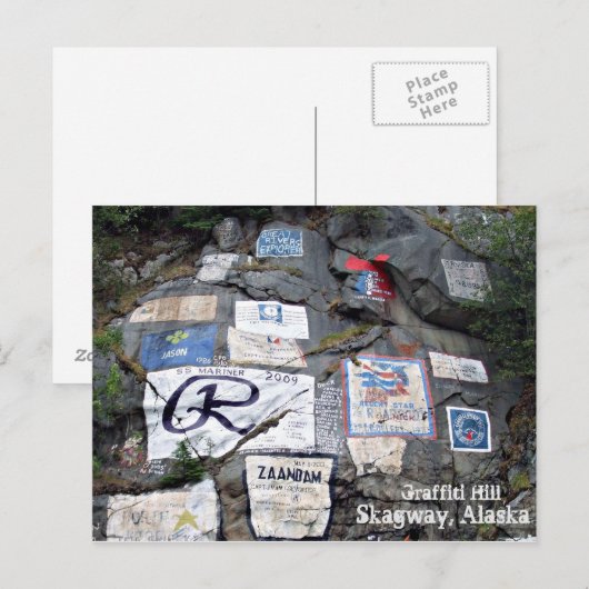 Graffiti Hill in Skagway, Alaska Briefkaart (Voorkant / Achterkant)