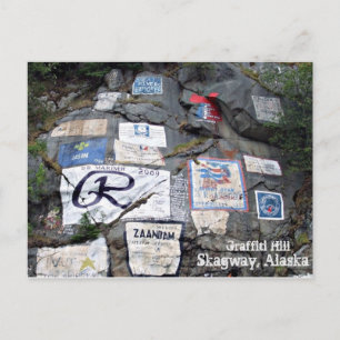 Graffiti Hill in Skagway, Alaska Briefkaart