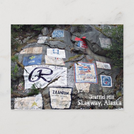 Graffiti Hill in Skagway, Alaska Briefkaart (Voorkant)