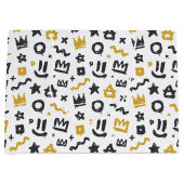 Graffiti Hip Hop Labels Black en Gold Rap Doodles Groot Cadeauzakje (Voorkant)