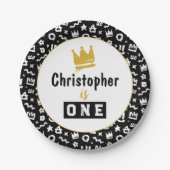 Graffiti Hip Hop Labels Black en Gold Rap Doodles Papieren Bordje (Voorkant)