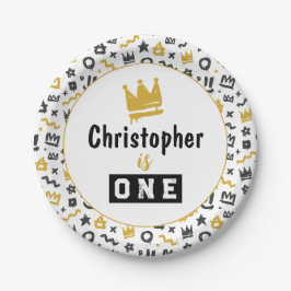 Graffiti Hip Hop Labels Black en Gold Rap Doodles Papieren Bordje