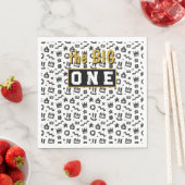 Graffiti Hip Hop Labels Black en Gold Rap Doodles  Servet (Insitu)