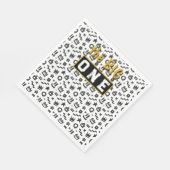 Graffiti Hip Hop Labels Black en Gold Rap Doodles  Servet (Hoek)