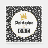 Graffiti Hip Hop Labels Black en Gold Rap Doodles Servet (Voorkant)