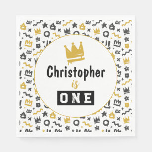 Graffiti Hip Hop Labels Black en Gold Rap Doodles  Servet