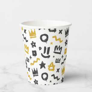 Graffiti Hip Hop Labels Black en Gold Rap Papieren Bekers