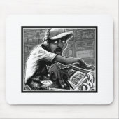 Graffiti Hip Hop Platenspeler Muismat (Voorkant)