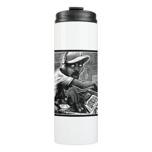 Graffiti Hip Hop Platenspeler Thermosbeker (Voorkant)