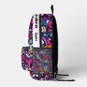 Graffiti hiphop patroon bedrukte rugzak (Rechts)