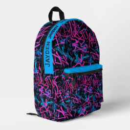 Graffiti hiphop patroon bedrukte rugzak