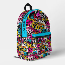 Graffiti hiphop patroon bedrukte rugzak