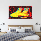 Graffiti Hoge Sneakers Nieuwe Kunst Olie Canvas Afdruk (Insitu (Slaapkamer))