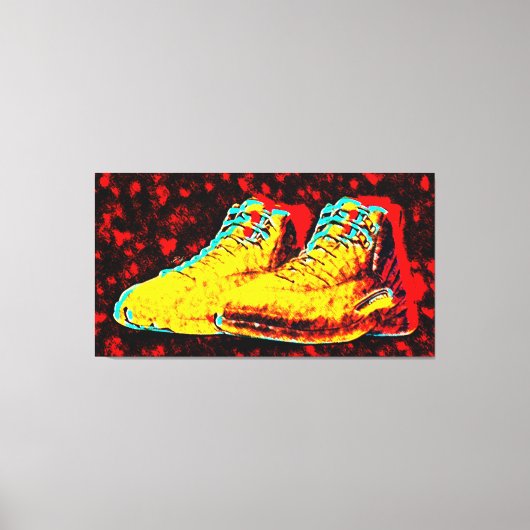 Graffiti Hoge Sneakers Nieuwe Kunst Olie Canvas Afdruk (Voorkant)