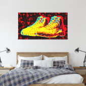 Graffiti Hoge Sneakers Nieuwe Kunst Olie Canvas Afdruk (Insitu (Slaapkamer))