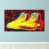 Graffiti Hoge Sneakers Nieuwe Kunst Olie Canvas Afdruk (Insitu (Houten vloer))